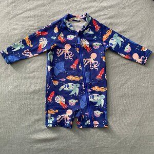Jan & Jul One Piece UV Swimsuit | Sea Friends print, 18-24 months